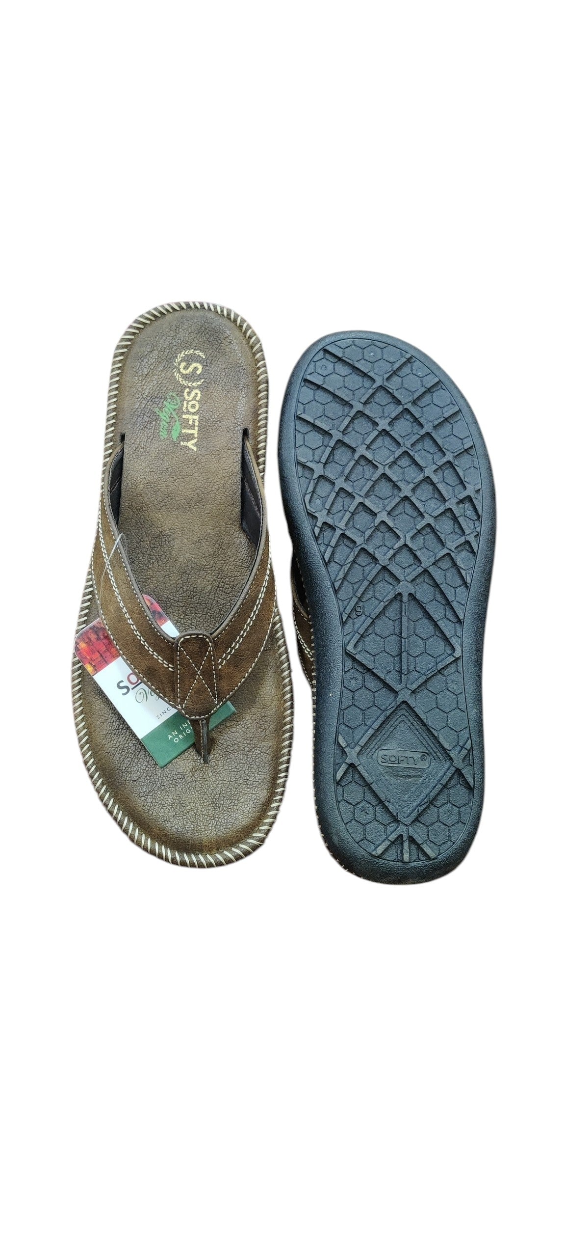 Softy Men Leather Slippers Mia09