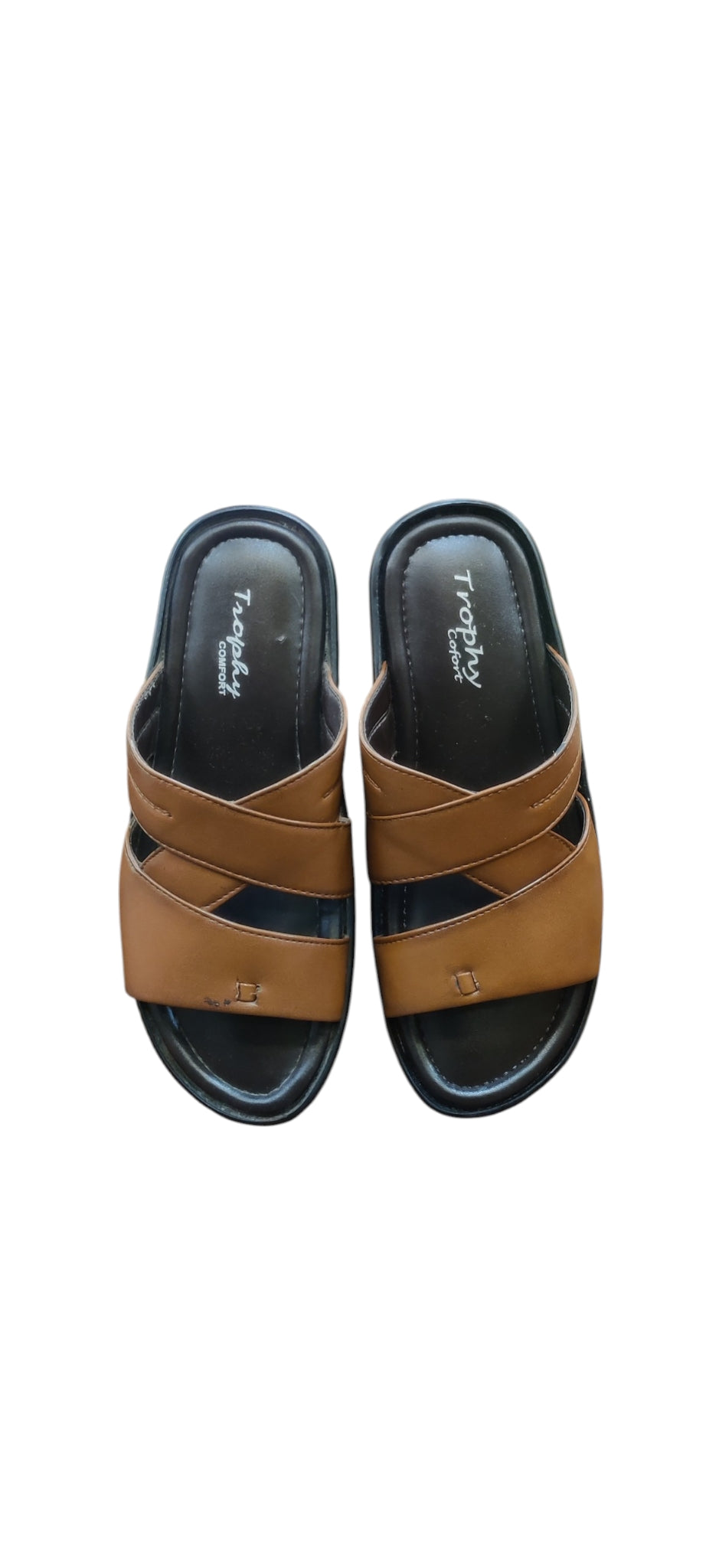 Trophy Men Leather Slippers 4825