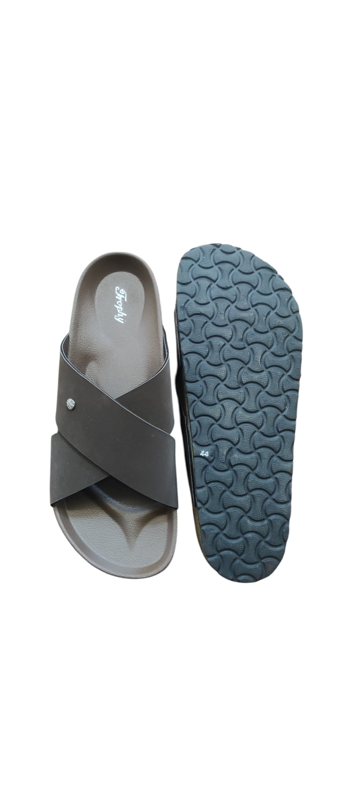 Trophy Men Leather Slippers 3004