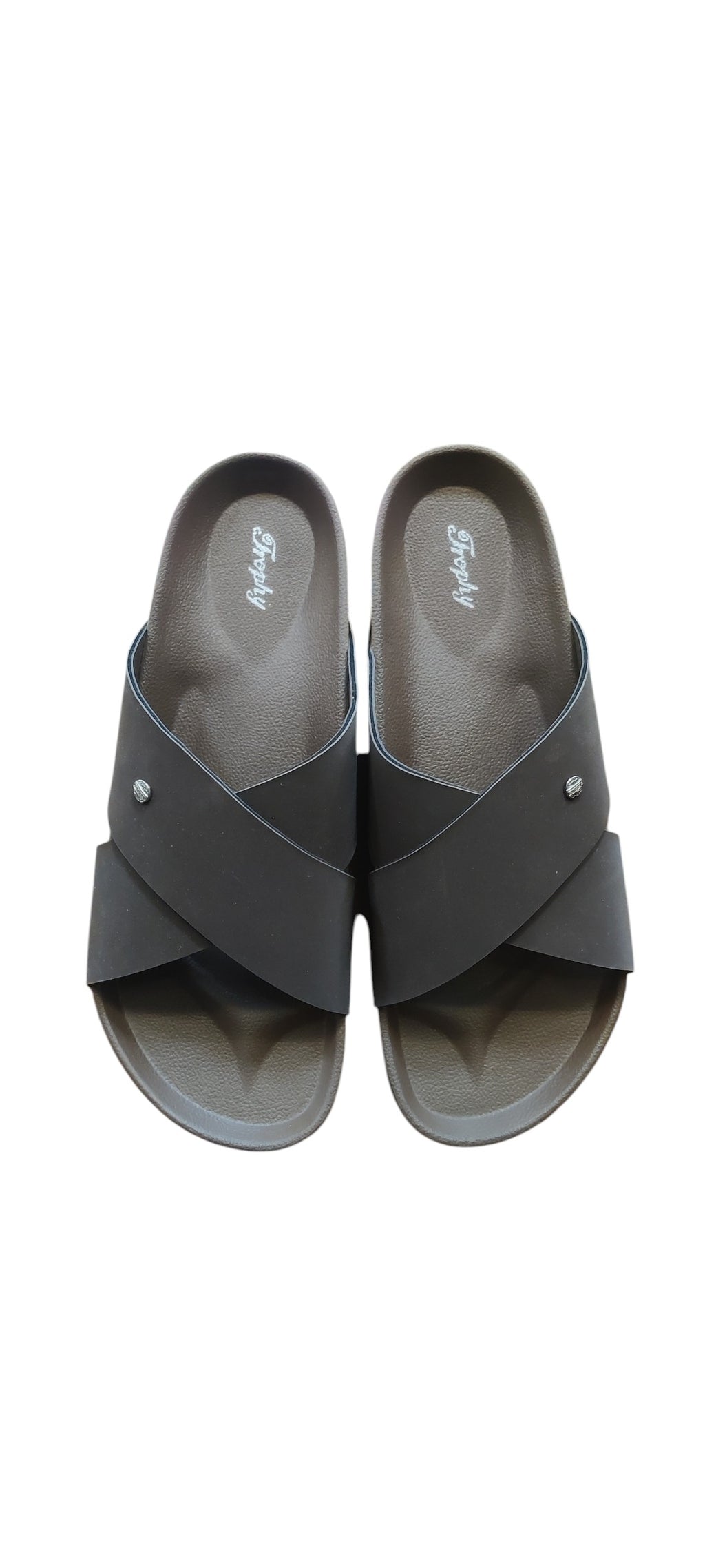 Trophy Men Leather Slippers 3004