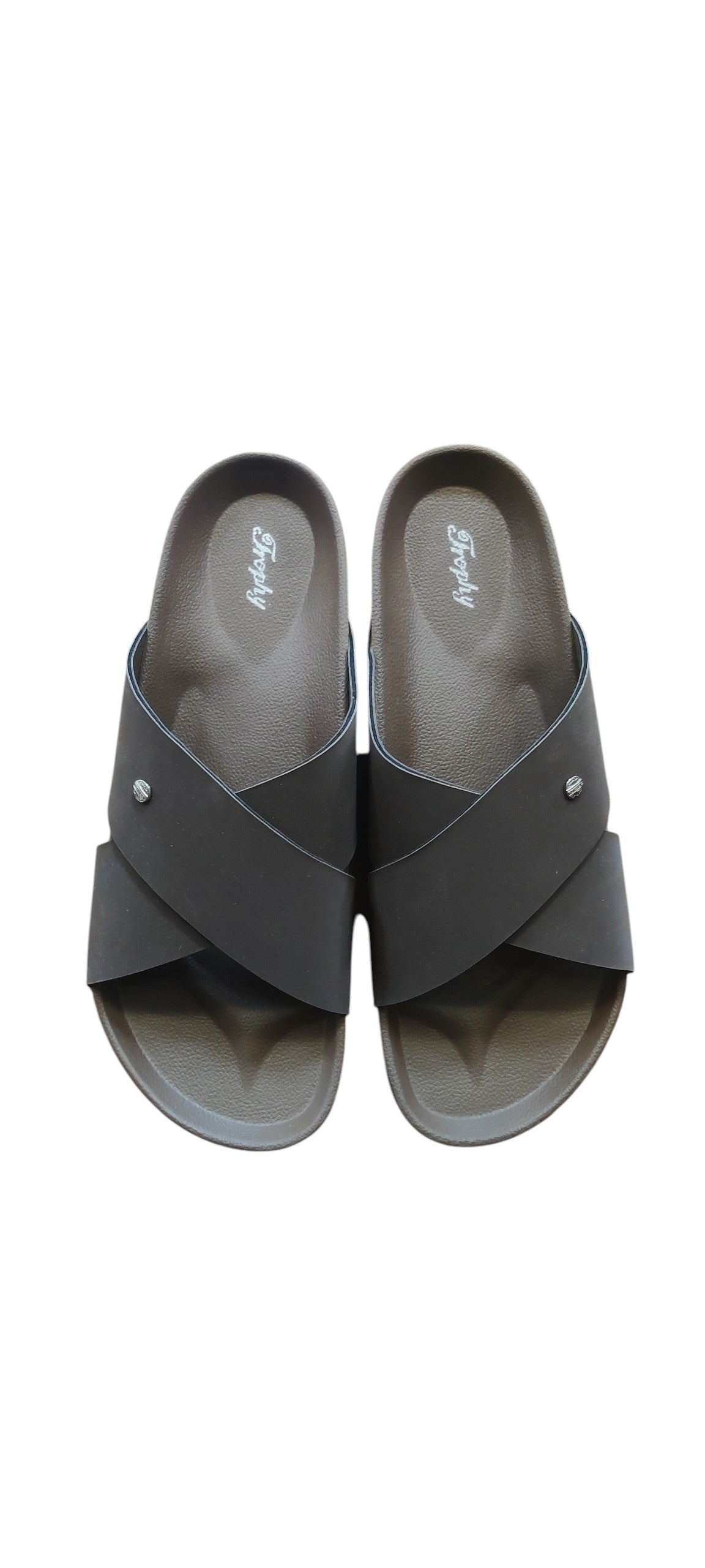 Trophy Men Leather Slippers 3004