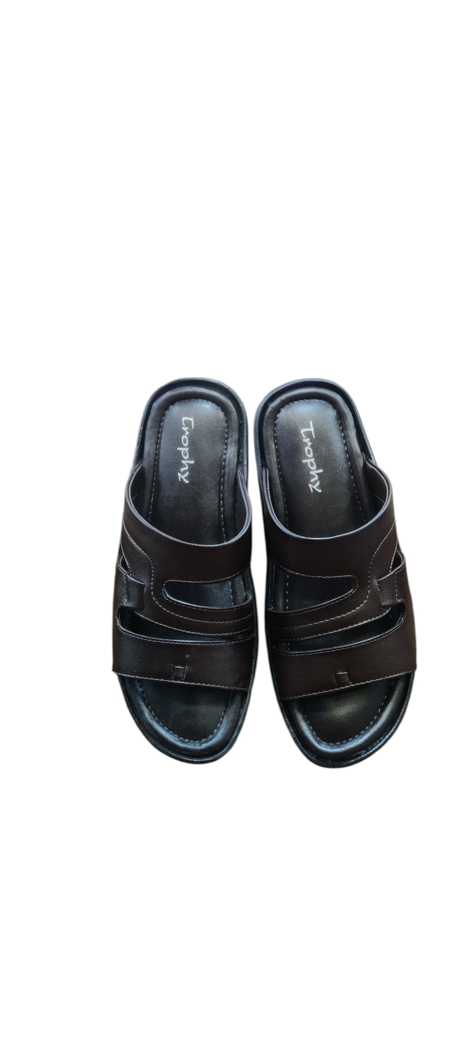 Trophy Men Leather Slippers 4840