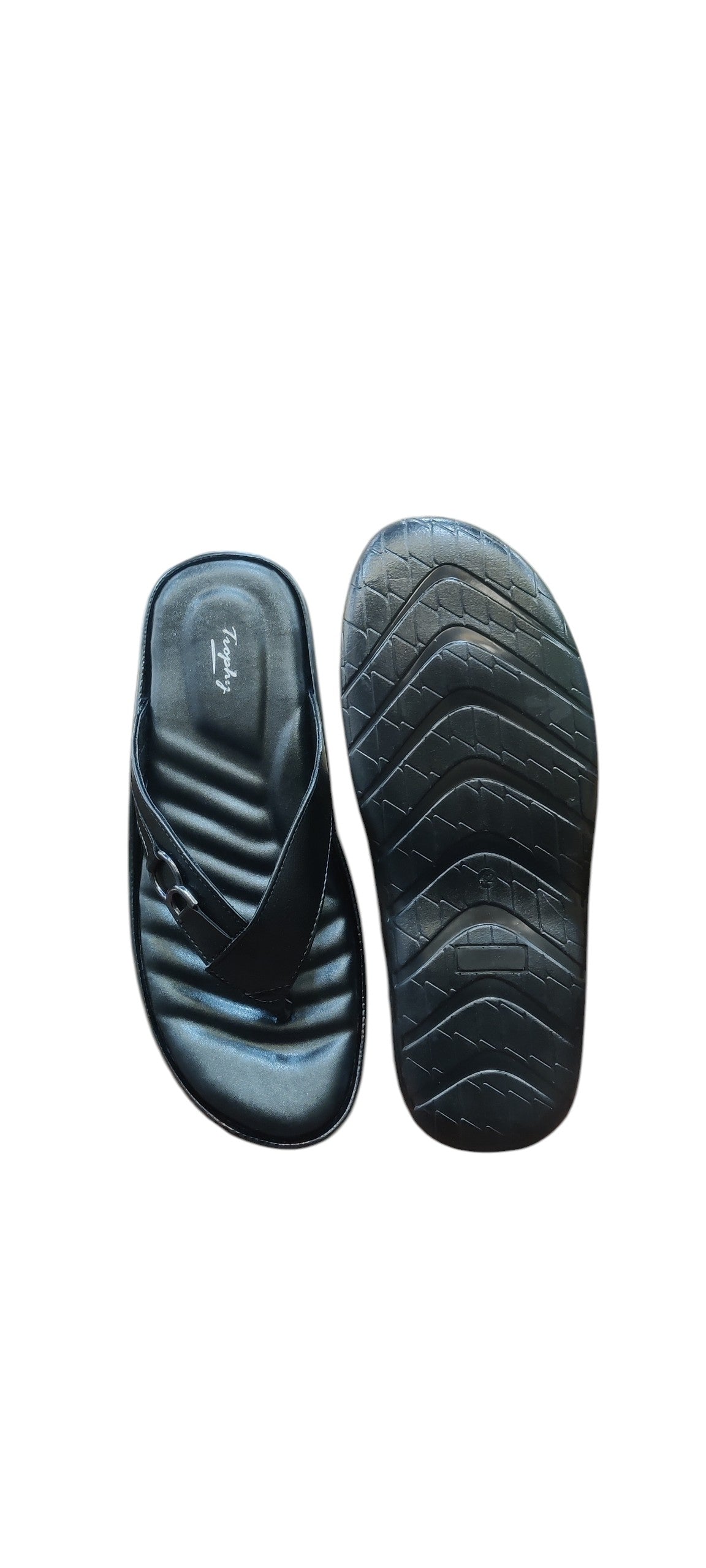 Trophy Men Leather Slippers 3210
