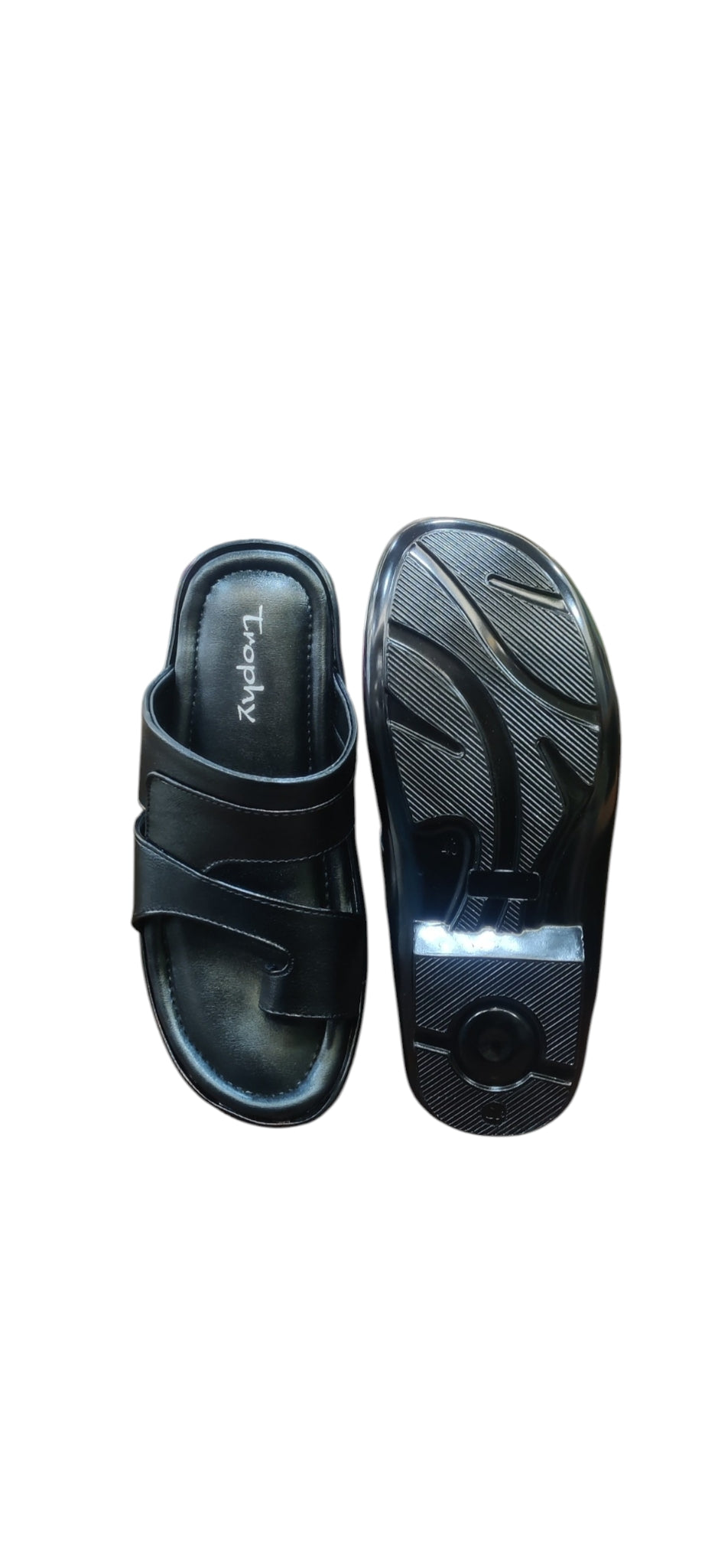 Trophy Men Leather Slippers 3316