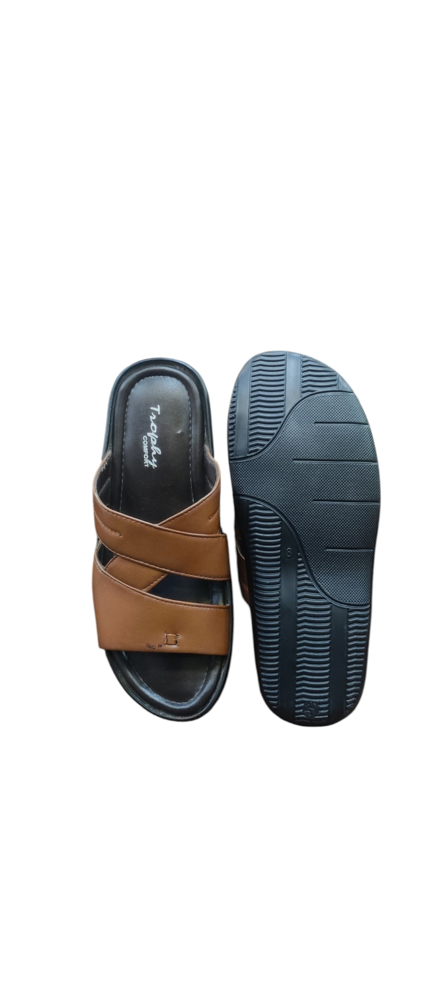 Trophy Men Leather Slippers 4825