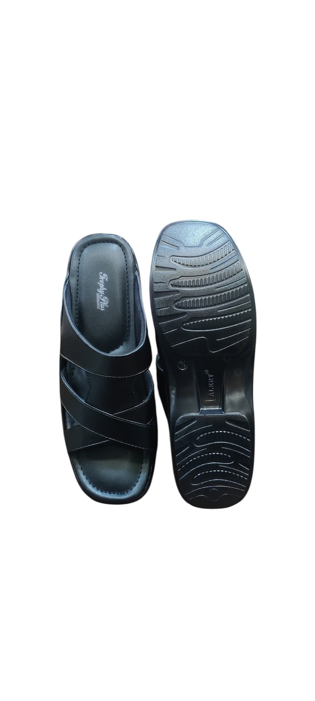 Trophy Men Leather Slippers 707