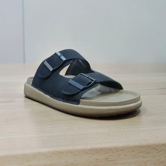 Allen Fermani Leather Slippers Happy1