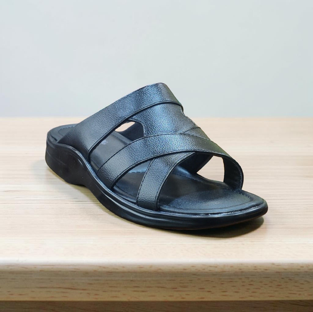 Trophy Men Leather Slippers 707