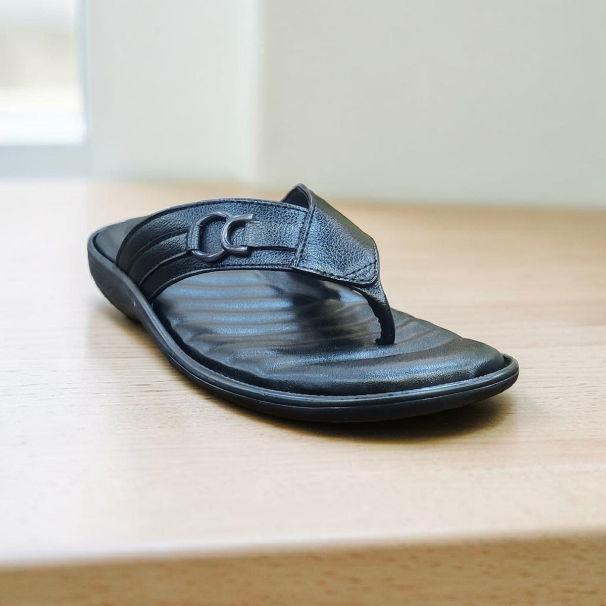 Trophy Men Leather Slippers 3210