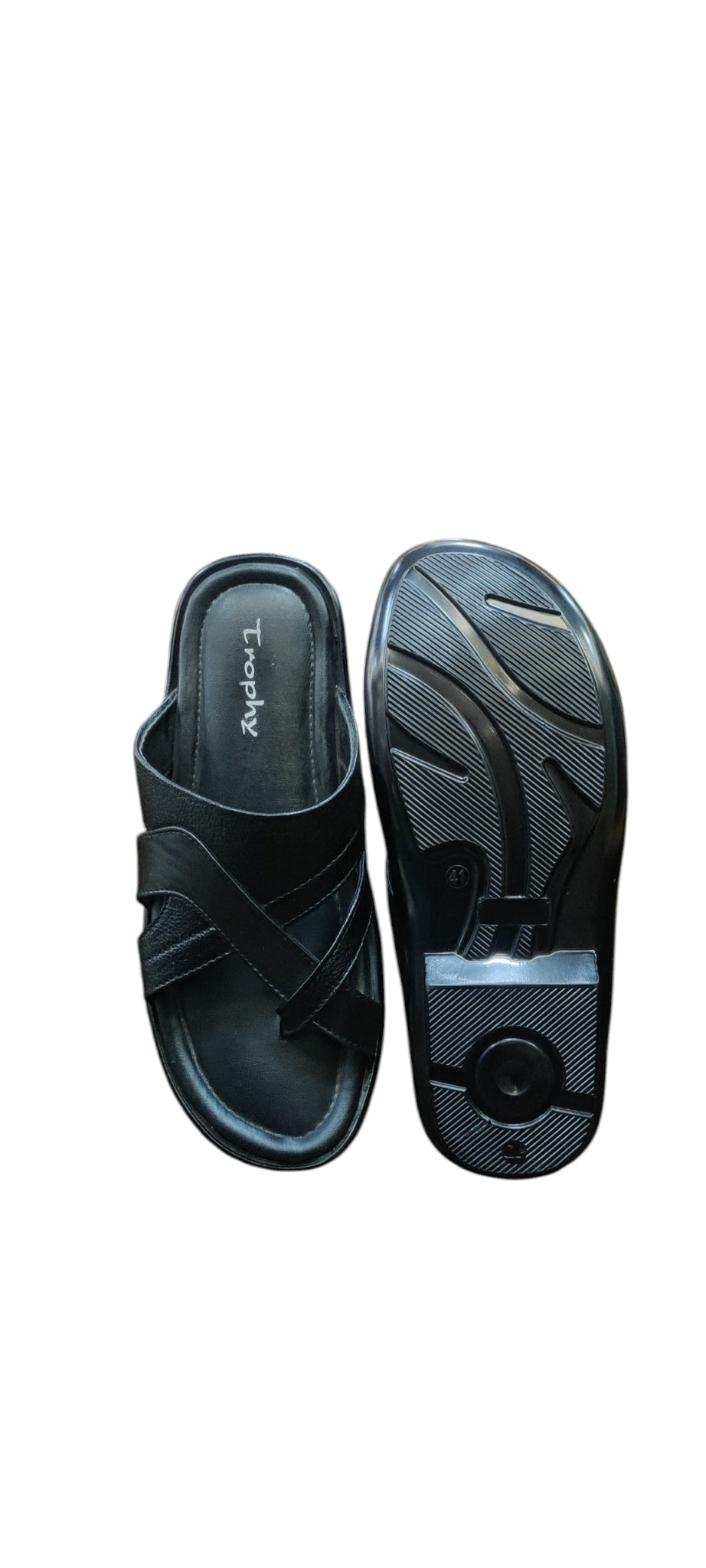 Trophy Men Leather Slippers 3312