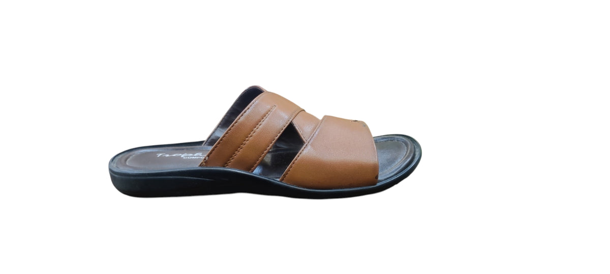 Trophy Men Leather Slippers 4825