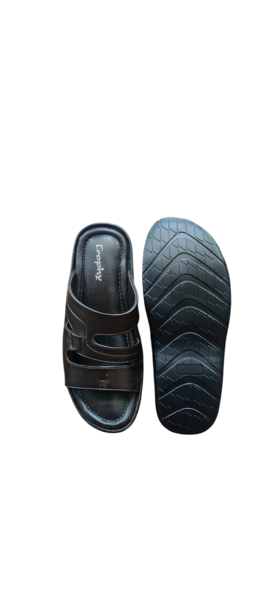 Trophy Men Leather Slippers 4840