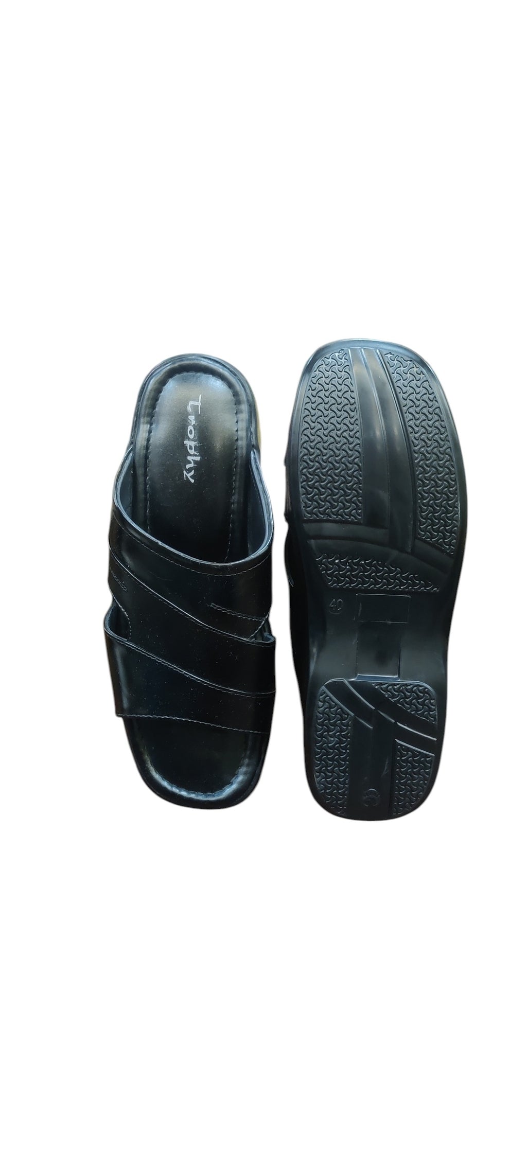 Trophy Men Leather Slippers 525